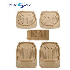 Deals, Discounts & Offers on  - Kingsway PVC Rubber Car Mats 3G Plus of Heavy Quality For Hyundai I-20 (Old Model) (Tray Mats, Set of 5, Beige Color)
