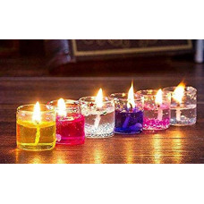 Deals, Discounts & Offers on  - Aura Decor Home Luxury Small Multicolour Smokeless Decorated Mini Cute Little Glass Jelly Gel Candles