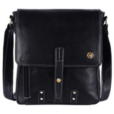 Deals, Discounts & Offers on  - REDHORNZ Genuine Leather Unisex Professionals Floater Sling/Messenger Office Bag (Bombay Black)