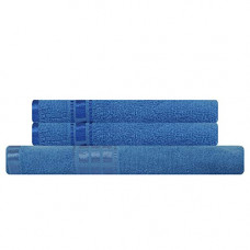 Deals, Discounts & Offers on  - Eurospa Cotton Towel Set 380 GSM (Set of 3, Blue)