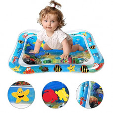 Deals, Discounts & Offers on Baby Care - Qsfi Inflatable Tummy Time Leakproof Baby Water Mat Crawling Kids Baby Play mat Indoor and Outdoor Activity Center for Infant Baby Toys 3 to 15 Months, Baby Gifts