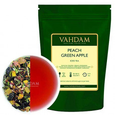 Deals, Discounts & Offers on  - VAHDAM, Peach Green Appled Iced Tea | 20-25 Servings | 100% Natural Ingredients | Delicious Flavor of Black Tea, Tropical Fruits and Exotic Spices | 100gm