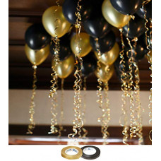Deals, Discounts & Offers on  - AMFIN Metallic Balloons For Birthday Decoration,10inch(Golden and Black)-Set of 50pcs