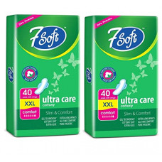Deals, Discounts & Offers on Health & Personal Care - 7 SOFT ULTRA CARE nf Clean Slim Comfort Cottony Extra Long XXl Sanitary Pad Napkin With Wings For Women And Girl (80)