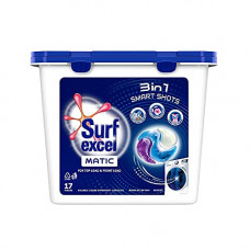Deals, Discounts & Offers on  - Surf Excel Matic 3 in 1 Smart Shots 17 pcs, Laundry Detergent Pods For Tough Stain Removal in Front Load & Top Load Washing Machines, Fragrance + Care