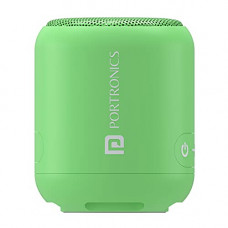 Deals, Discounts & Offers on Electronics - Portronics SoundDrum 1 10W TWS Portable Bluetooth 5.0 Speaker with Powerful Bass, Inbuilt-FM & Type C Charging Cable Included(Green)