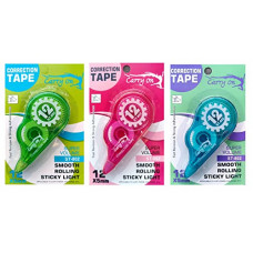 Deals, Discounts & Offers on  - Correction Tape Big Smooth Rolling Sticky Light Set of 3 Pcs of 5 mm x 12 mtr