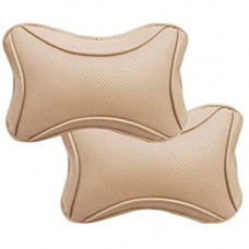 Deals, Discounts & Offers on  - Kingsway Bone Shape Car Neck Rest Pillow For Honda BR-V (Beige, Set of 2, Leatherette)