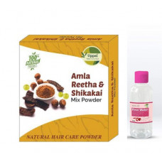 Deals, Discounts & Offers on Beauty Care - Uppal Pure & Natural Amla , Reetha , Shikakai Mix Powder | Hair Pack (150 gm) With Rose Water | Skin Toner (100 ml)