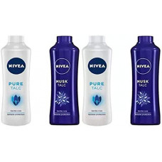 Deals, Discounts & Offers on Beauty Care - Nivea Talc pure and musk talc Gentle Care Reliable Protection (4 x 400 g)` (4 x 400 g)