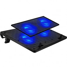 Deals, Discounts & Offers on Laptop Accessories - Live Tech Laptop Cooling Pad Led 2 Fan with Ease Stand USB Powered Laptop Cooling Pad with Dual Fan, Dual USB Port and Blue LED Lights (Thunder X)