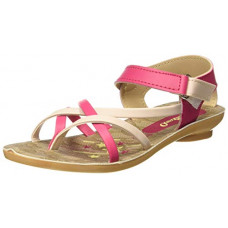 Deals, Discounts & Offers on  - [Size 9, 10] Walkaroo Girl's Faux Leather Pink Fashion Sandals (W0675)