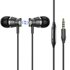 Deals, Discounts & Offers on Headphones - Lumiford U60 Magnetic Earbud in-Ear Wired Earphones with mic, in-line Volume Controllers, Tangle Free Cord (Black)