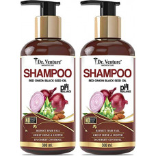 Deals, Discounts & Offers on Beauty Care - Dr. Venture Red Onion Shampoo With Red Onion Black Seed Oil 300 ml pack of 2
