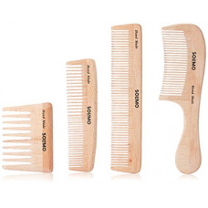 Deals, Discounts & Offers on Beauty Care - Amazon Brand - Solimo Wooden Combs, Pack of 4