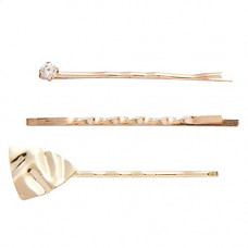 Deals, Discounts & Offers on Beauty Care - Amazon Brand - Solimo Women's Hair Pins, Shiny Golden, Pack of 3