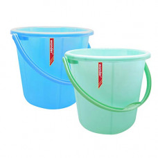 Deals, Discounts & Offers on  - Wonder Plastic Prime Frosty Bucket Set, 2 Pc Bucket 22 Ltrs, Blue & Green Color, Made in India