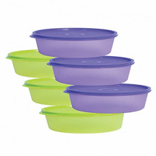Deals, Discounts & Offers on  - Wonder Plastic Prime Super Fresh 450 Container Set, 6 Pcs Container 450 ml, 3 Violet 3 Red Color, Made In India, KBS02106