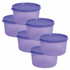 Deals, Discounts & Offers on  - Wonder Plastic Super Fresh 400 Container Set, 6 pc Container 400 ml, Violet Color, Made In India, KBS02047