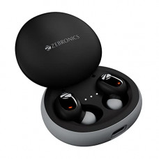 Deals, Discounts & Offers on Headphones - Zebronics Zeb-Sound Bomb N1 True Wireless Earbuds with ENC, Gaming Mode (up to 50ms), up to 18H Playback, Bluetooth V5.2, Fidget Case, Voice Assistant, Splash Proof, Type C, and Mic (Midnight Black)