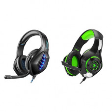Deals, Discounts & Offers on  - Cosmic Byte GS430 Gaming Wired Over Ear Headphone, 7 Color RGB LED and Microphone for PC+Cosmic Byte GS410 Wired Over-Ear Headphones with mic and