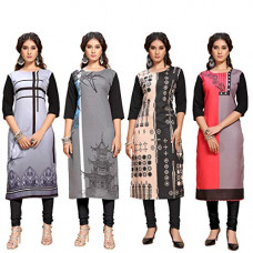 Deals, Discounts & Offers on Women - [Size XL] Shree Laxminarayan Export Women's Straight Crepe Stitched Multicolor Kurti