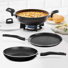 Deals, Discounts & Offers on Cookware - Borosil Granito 4pc Cookware Set