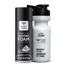 Deals, Discounts & Offers on Health & Personal Care - Bombay Shaving Company Charcoal Shaving Foam, 266 ml (33% extra) with Activated Charcoal & Moroccan Argan Oil with Sipper Bottle