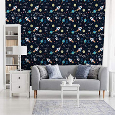 Deals, Discounts & Offers on Home Improvement - Asian Paints EzyCR8 Space Cosmos - Multicolour DIY Self Adhesive Wallpaper