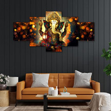 Deals, Discounts & Offers on  - Perpetual Paintings for Wall Decoration - Set Of 5, 3d Wall Painting for Living Room Large Size with Frames