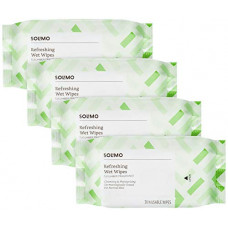Deals, Discounts & Offers on  -  Amazon Brand - Solimo Refreshing Wet Wipes, Cucumber - 30 Wipes (Pack of 4)