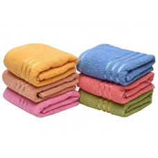 Deals, Discounts & Offers on  - Cotton Bolls Textiles Cotton Hand Towel 400 GSM 35 x 50 cm (Set of 6)