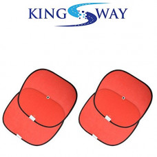Deals, Discounts & Offers on  - Kingsway Sticky Sun Shades For Car Window For Hyundai Old I-10 (Red, Set of 4, Cotton Fabric)