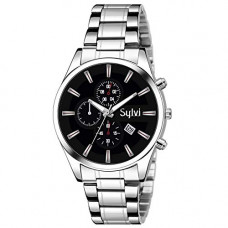 Deals, Discounts & Offers on Men - Sylvi Steel Date #4 Analog Watch -