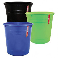 Deals, Discounts & Offers on  - Wonder Plastic Prime Wbp 303 Plastic Dustbin Set, 3 Pc Dustbin, 10 Ltr, Black Green Blue Color, Made In India, Mrv00766