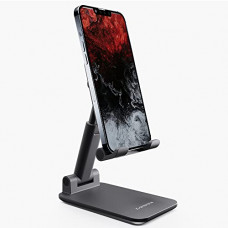 Deals, Discounts & Offers on Mobile Accessories - Ambrane Mobile Holding Stand, 180 Perfect View, Height Adjustment, Wide Compatibility, Multipurpose, Anti-Skid Design (Twistand, Black)