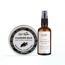 Deals, Discounts & Offers on Beauty Care - Earth Rhythm Cleansing Balm, Certified Natural, Plastic Free - 100 GM (Charcoal Cleansing Balm + Lemon Balm Water) | Brighten Skin+ Cleanses, Removes Excess Oil & Dirt, Detoxifies