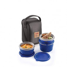 Deals, Discounts & Offers on  - Cello Max Fresh Micro Plastic Lunch Box (Blue) -3 Pieces