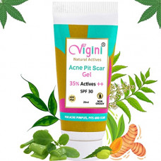 Deals, Discounts & Offers on Beauty Care - Vigini 35% Actives Anti Acne Pits & Scars Spot Stop Face Gel 20ml | Pimples Removal Treatment Prone Skin Reduce Redness Niacinamide Tea Tree Oil (2% Salicylic Glycolic Hyaluronic) Acid Neem Turmeric Men Women Boys Girls
