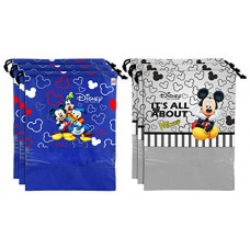 Deals, Discounts & Offers on  - Fun Homes Disney Print 6 Piece Non Woven Travel Shoe Cover, String Bag Organizer (Royal Blue & Grey) -HS_35_FUNHOMES18019
