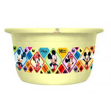 Deals, Discounts & Offers on Home Improvement - Heart Home Disney Mickey Minnie Print Unbreakable Plastic Multipurpose Bath Tub/Washing Tub 25 Ltr (Cream) -HS_35_HEARTH17885