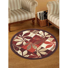 Deals, Discounts & Offers on  - STATUS Floral Carpet Mats (Red, Maroon, Nylon, 30 x 30 inches)