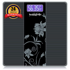 Deals, Discounts & Offers on  - Healthgenie Digital Weight Machine For Body Weight Weighing Scale Thick Tempered Glass LCD Display with 2 Year Warranty & Batteries HD-221 (93 Black)