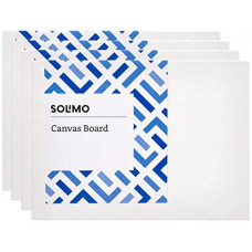Deals, Discounts & Offers on  - Amazon Brand - Solimo Medium Grain Cotton Canvas Board, 6 x 8 inch, Set of 4