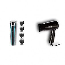 Deals, Discounts & Offers on Beauty Care - Nova NHT 1073 USB Rechargeable and Cordless: 60 Minutes Runtime Professional Hair Clipper For Men & Nova NHP 8100 Silky Shine 1200 W Hot and Cold Foldable Hair Dryer (Black)