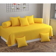 Deals, Discounts & Offers on  - Comfort Lifestyle 240 TC High Pitched Satin Stripes Glace Cotton Diwan - 1 Single Bedsheet