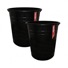 Deals, Discounts & Offers on  - Wonder Plastic Prime WBP 303 Plastic Dustbin Set, 2 Pc Dustbin 10 LTR, Black Color, Made in India