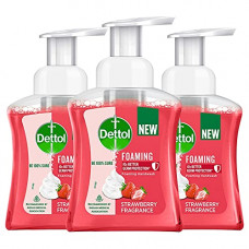 Deals, Discounts & Offers on Beauty Care - Dettol Foaming Handwash Pump - Strawberry (Pack of 3-250ml each) | Rich Foam | Moisturizing Hand Wash | Soft on Hands