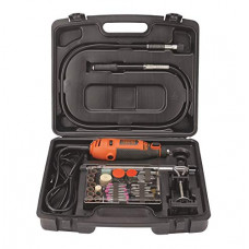 Deals, Discounts & Offers on Home Improvement - BLACK+DECKER RT18KA-IN 180W Electric Rotary Tool with 118 pc Acc. Kit Box