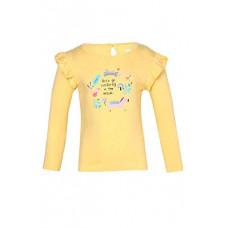 Deals, Discounts & Offers on  - Karrot Girl's Regular Fit T-Shirt (205645951_Yellow 12 to 18 Months)